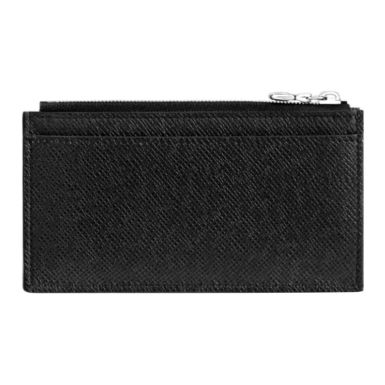 LOUIS VUITTON Cow Leather Card Holder, Coin Purse Men's Black-2