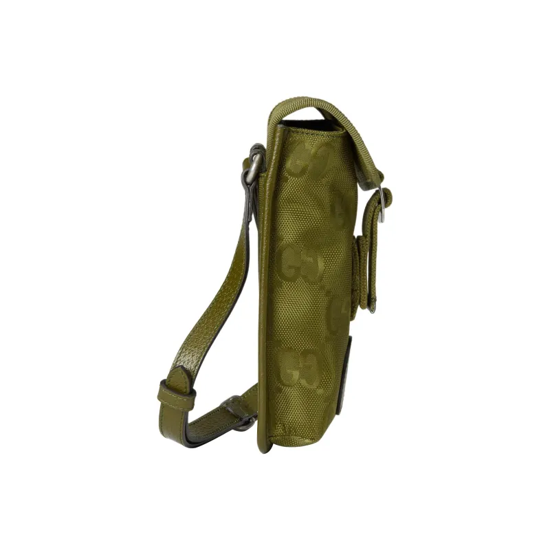 GUCCI Off The Grid Nylon And Leather Crossbody Bag Shoulder Bag Men's Green-2