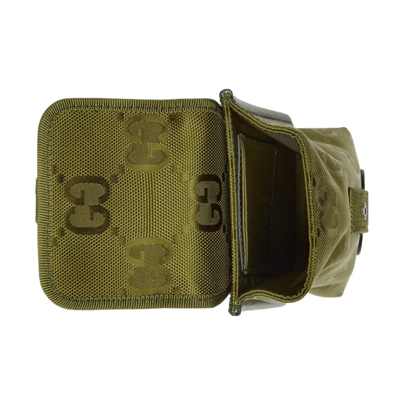 GUCCI Off The Grid Nylon And Leather Crossbody Bag Shoulder Bag Men's Green-6