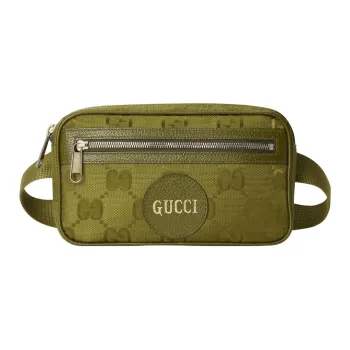 GUCCI Off The Grid Leather Sling Bag Fanny Pack Men's Green