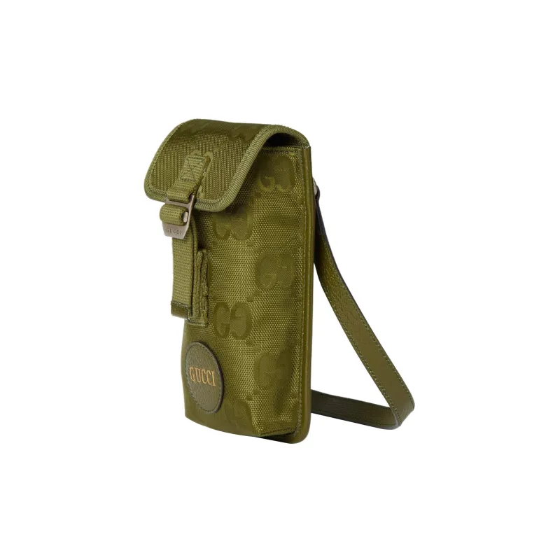 GUCCI Off The Grid Nylon And Leather Crossbody Bag Shoulder Bag Men's Green-1