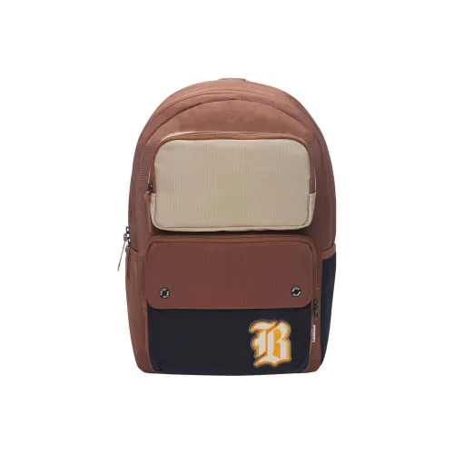 LiNing Badfive Polyester With Nylon Sports Backpack Regular Unisex Brown