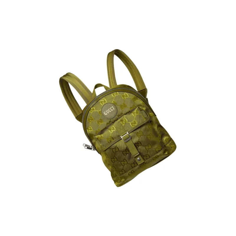 GUCCI Off The Grid Leather Detail Backpack Men's Green-7
