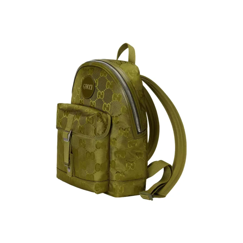 GUCCI Off The Grid Leather Detail Backpack Men's Green-1