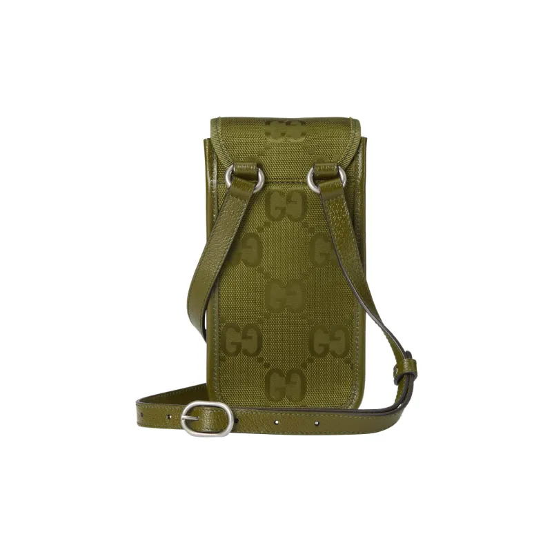 GUCCI Off The Grid Nylon And Leather Crossbody Bag Shoulder Bag Men's Green-3