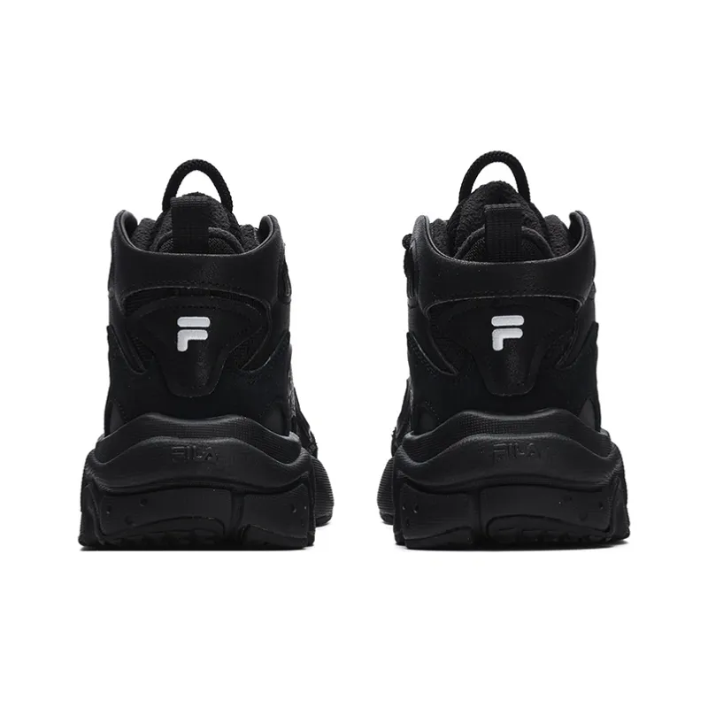 FILA FUSION Raccoon Mid We Anti Slip And Wear Resistant Warm Mid Top Casual Shoes Women's Black Periscope-3