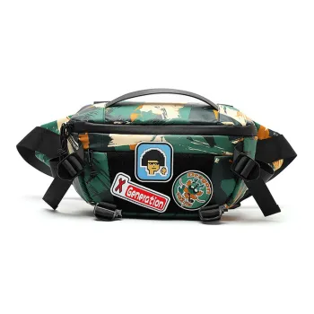 HAWA Polyester Crossbody Bag Shoulder Bag Sling Bag Fanny Pack Medium Size Unisex Black/Camouflage