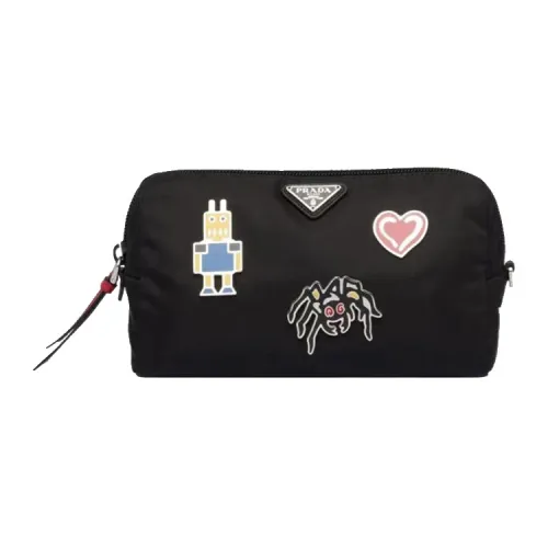PRADA Polyamide Makeup Bag Women's Black