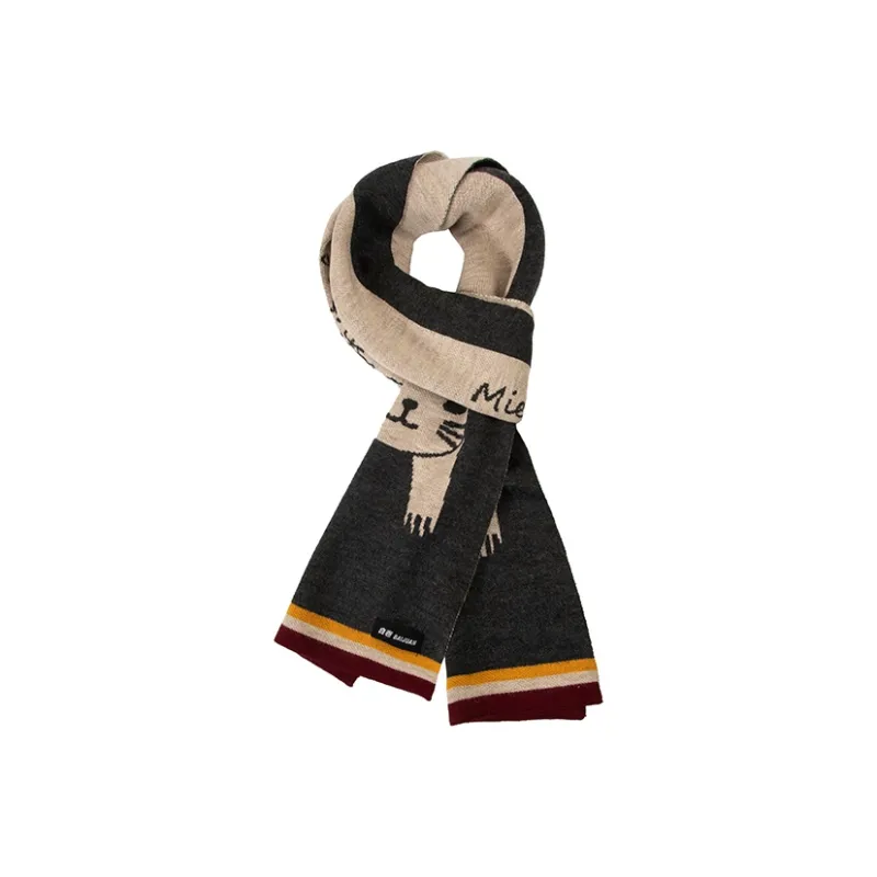 BAIJUAN Knit Scarves Unisex-3