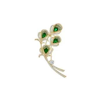 HMZ Brooches Women's Green