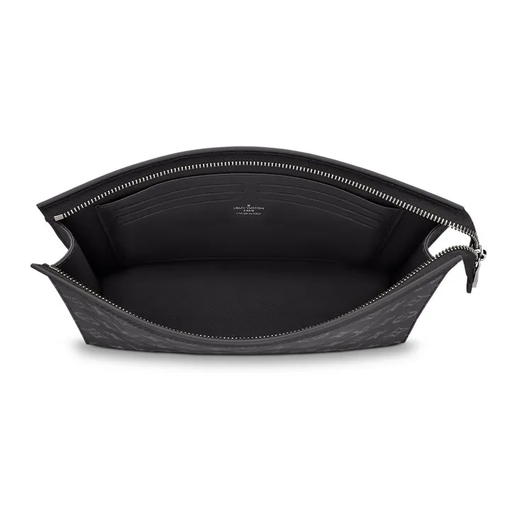 LOUIS VUITTON Pochette Voyage Monogram Eclipse Mm Black/Grey-3