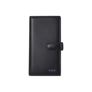 GOLF Cow Leather Document Bag, Wallet, Card Holder Tubas Men's Black