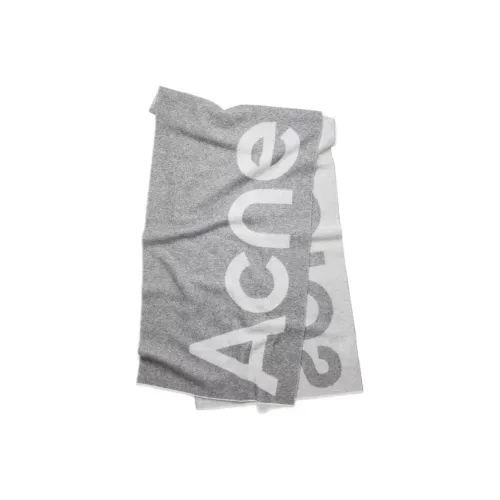 Acne Studios Knit Scarves Unisex Gray