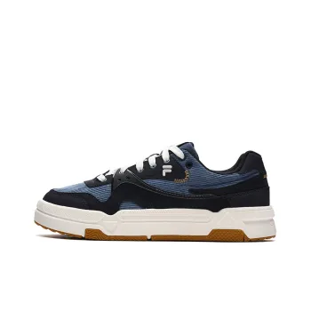 FILA FUSION BANK Anti Slip And Wear Resistant Height Increasing Low Top Skateboard Shoes Men's Legend Blue Flint Stone