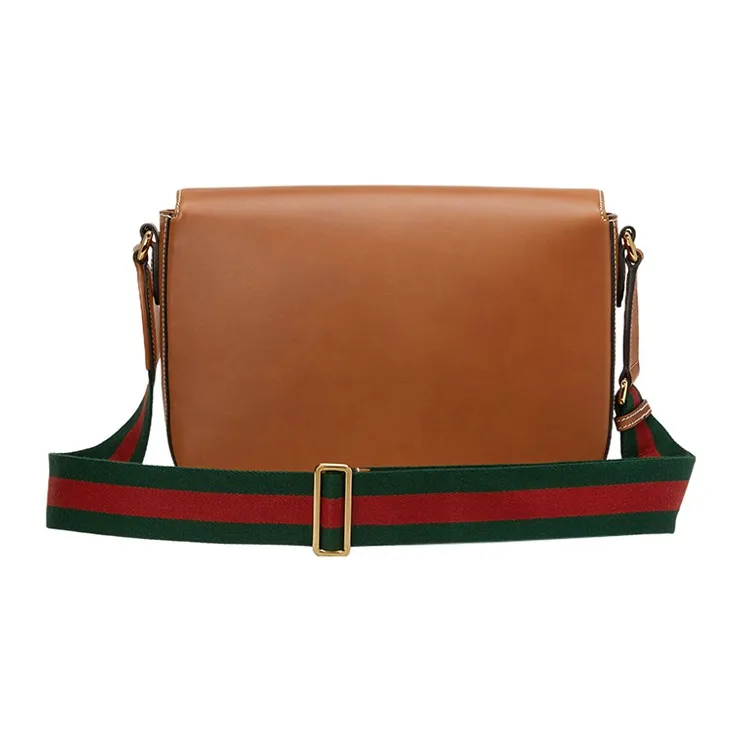 GUCCI Horsebit 1955 Leather Messenger Bag Crossbody Bag Shoulder Bag Men's Brown-3