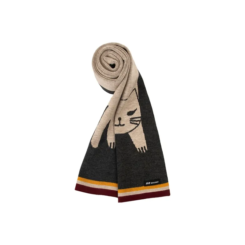 BAIJUAN Knit Scarves Unisex-2