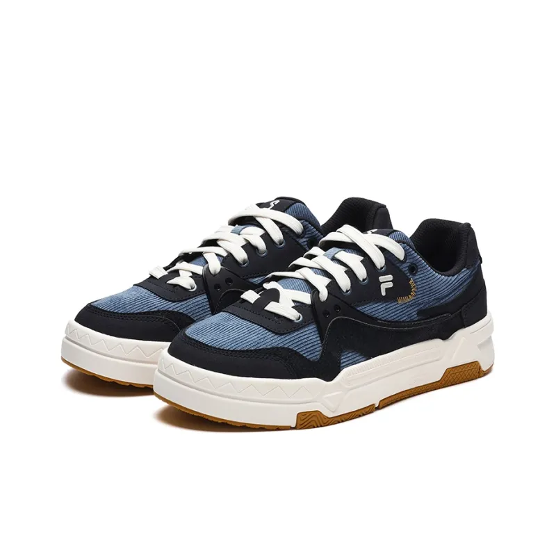 FILA FUSION BANK Anti-Slip And Wear-Resistant Height Increasing Low-Top Skateboard Shoes Men's Legend Blue Flint Stone-1