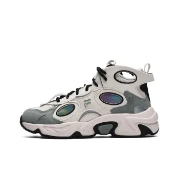 FILA FUSION Raccoon Mid We Anti Slip And Wear Resistant Warm Mid Top Casual Shoes Women's Snow Limestone Gray
