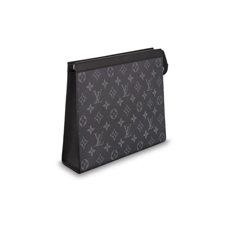 LOUIS VUITTON Pochette Voyage Monogram Eclipse Mm Black/Grey-1