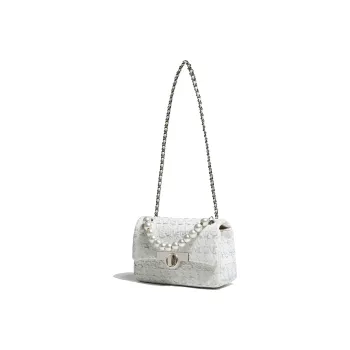 Miss Kung Technical Fabric Women's Brand Crossbody Bag Girl Fall And Winter Versatile Style Small Size Women's White