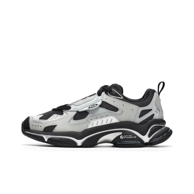 FILA FUSION Rjv D Low Top Casual Running Shoes Men's Silver Gray Black-0