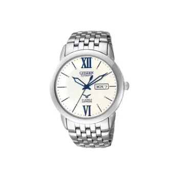 CITIZEN Automatic Mechanical Movement Stainless Steel Strap Watch Men's Watches White Dial