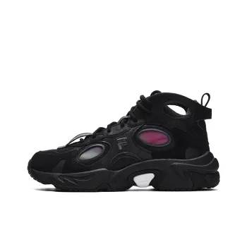 FILA FUSION Raccoon Mid WE Black Periscope Anti Slip Wear Resistant Mid Top Casual Shoes Men's Black