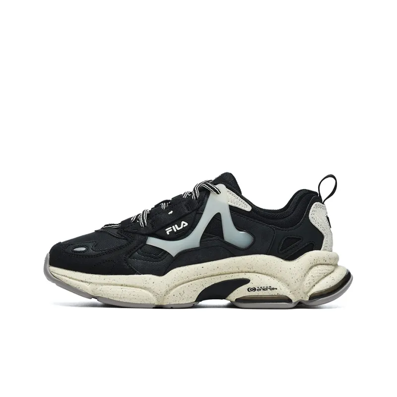 FILA FUSION RJV Non slip Lightweight Low Top Casual Shoes Women's Black Gray-0