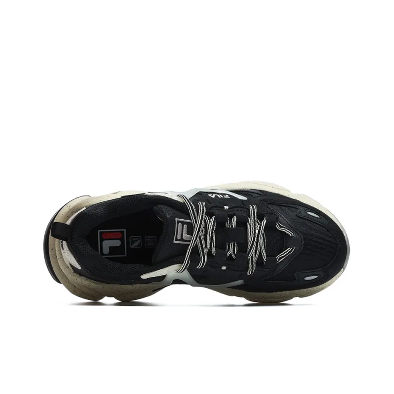 FILA FUSION RJV Non slip Lightweight Low Top Casual Shoes Women's Black Gray-2