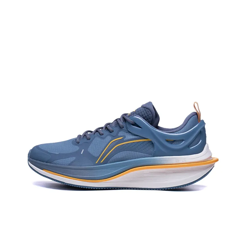 LiNing WuShi 5S 2.0 Cushioning, Slip Resistant, Abrasion Resistant, Rebound Low Top Running Shoes Radish Dyed Blue-0