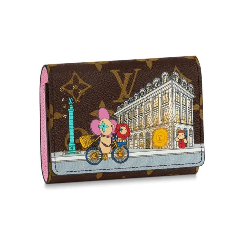 LOUIS VUITTON Victorine Wallet Vivienne Holiday Monogram Canvas/Pink