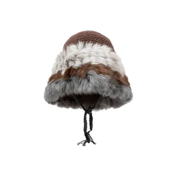 AAJF Rabbit Fur Beanies Women's