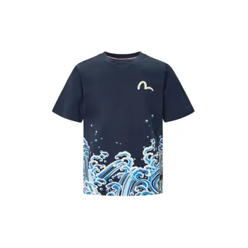 EVISU T Shirts Men Dark Blue