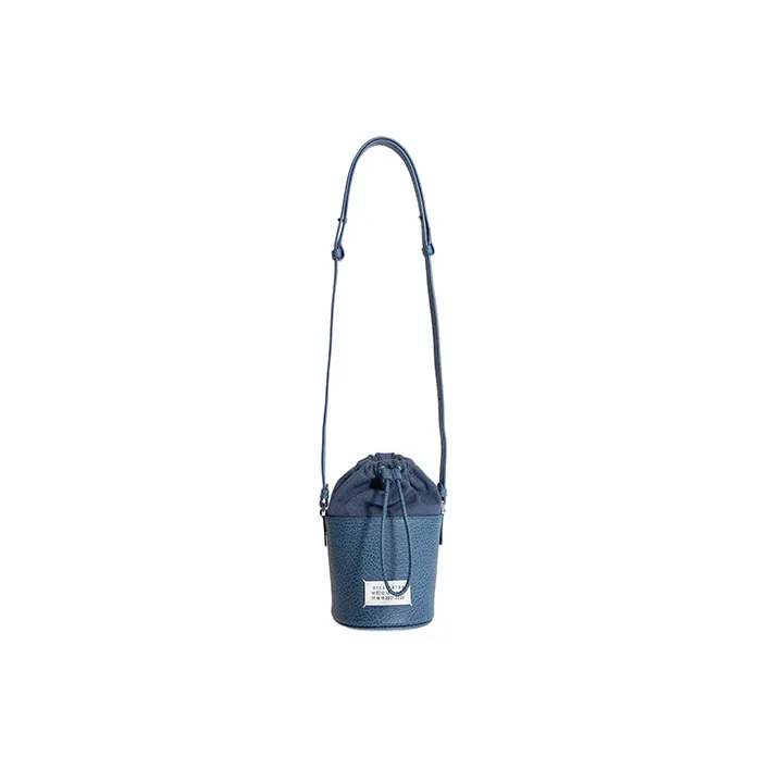 Maison Margiela 5AC Cow Leather Bucket Bag, Shoulder Bag, Crossbody Bag Mini Women's Dark Blue-1