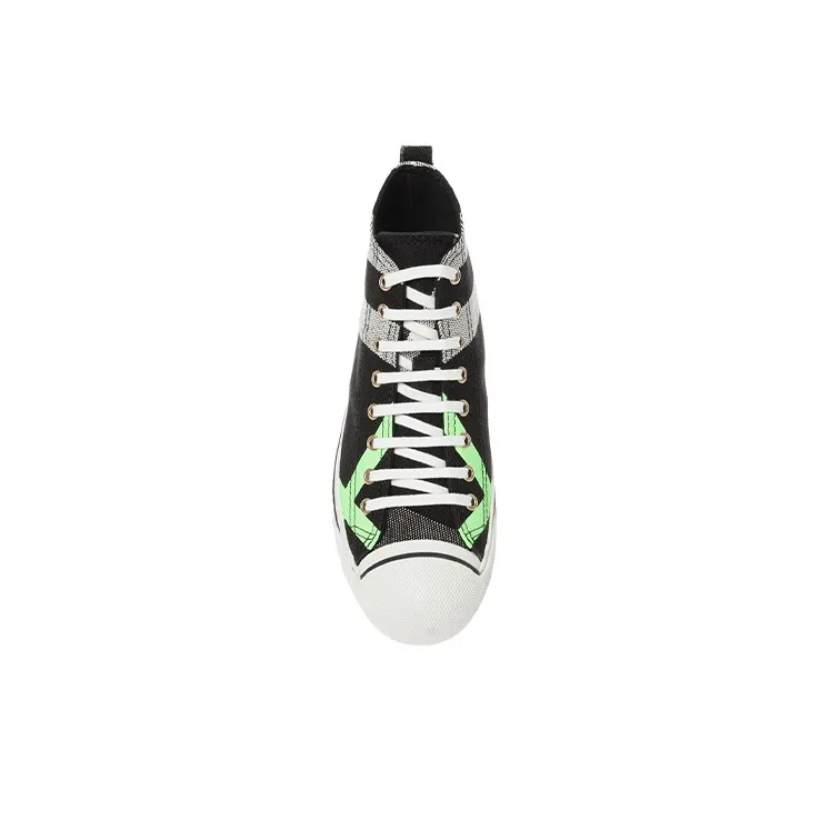 Burberry High Top Stylish Skateboarding Shoes Men's Black-2