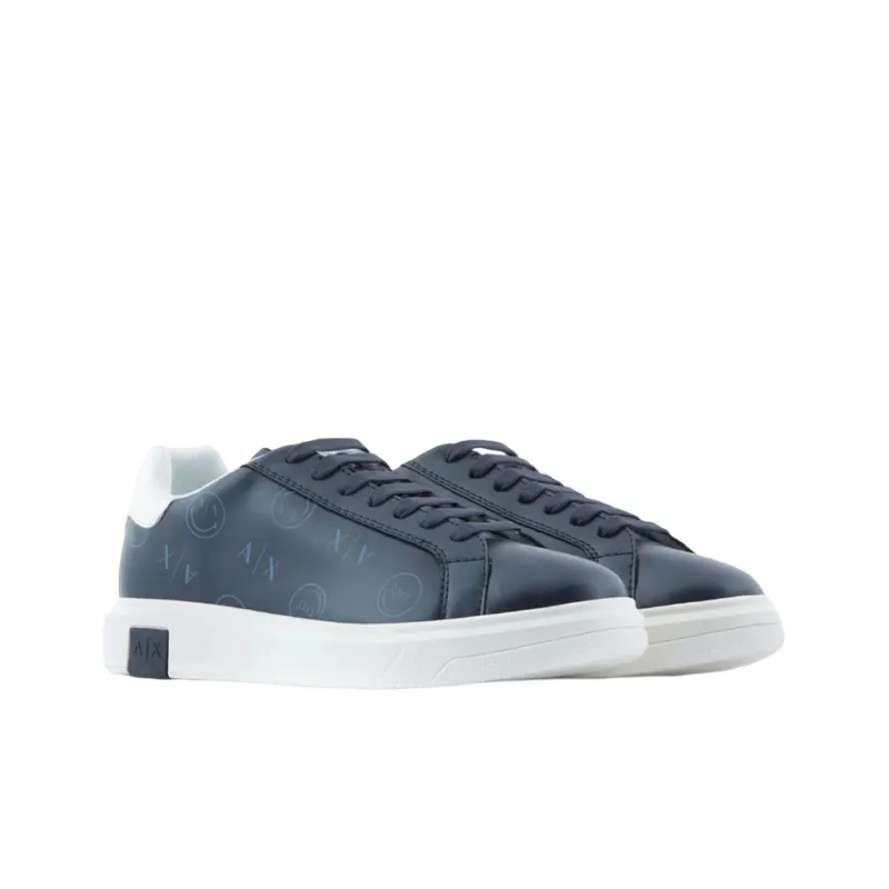 SMILEYWORLD x ARMANI EXCHANGEAE Low-Top Stylish Skateboarding Shoes Men's Blue-3