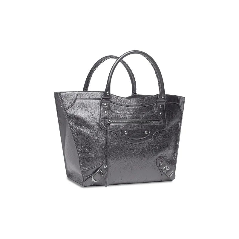 Balenciaga Neo Classic Lambskin Tote Bag Shopping Bag Shoulder Bag Crossbody Bag Handbag Large Size Women's Dark Gray-2
