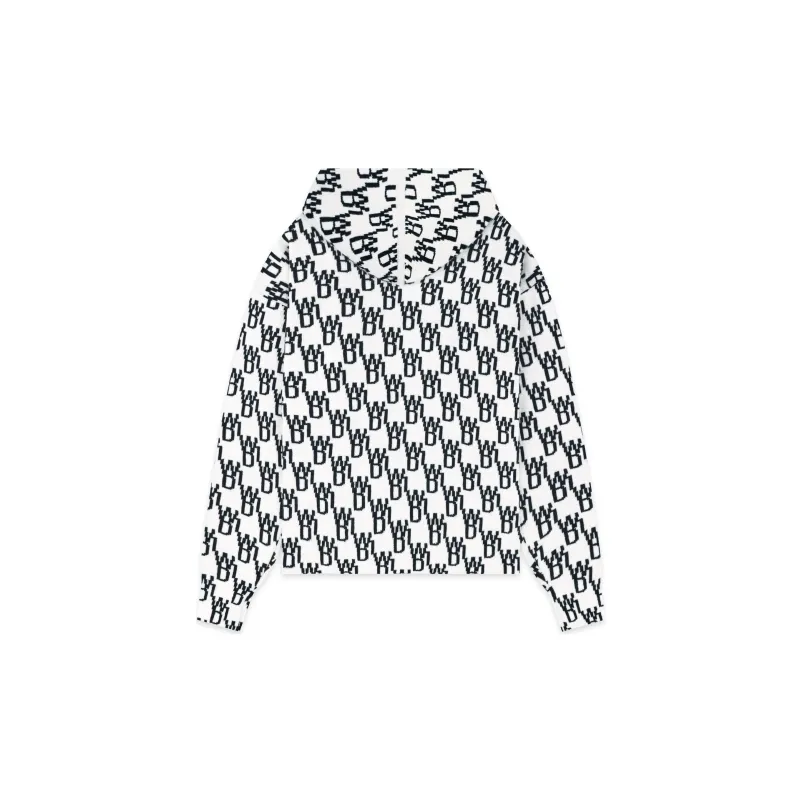 WE11DONE Monogram Knitted Hoodie-1