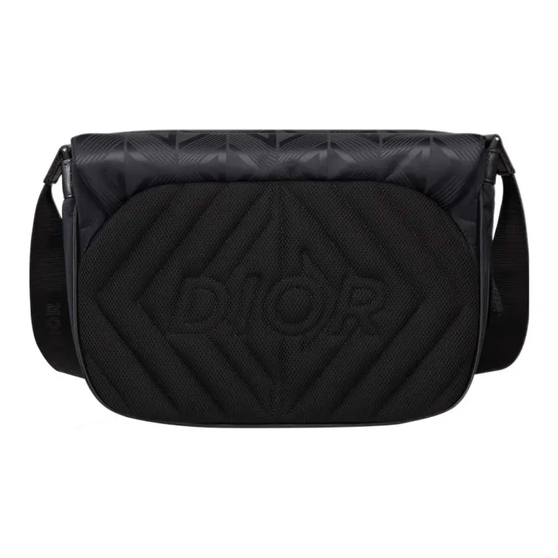 DIOR Nylon Cow Leather Patchwork Messenger Bag Shoulder Bag Crossbody Bag Regular Men's Black-1