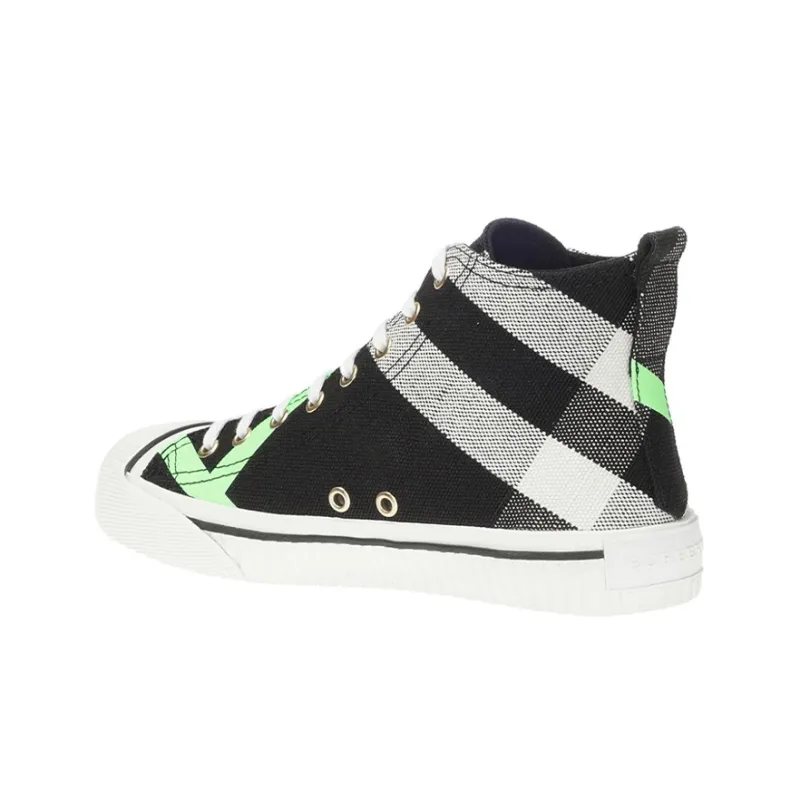 Burberry High Top Stylish Skateboarding Shoes Men's Black-3