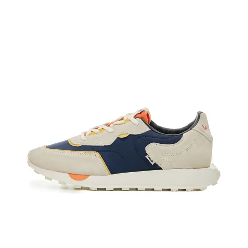 Norman Walsh EMERALD Cushioning, Slip Resistant, And Abrasion Resistant Low Top Running Shoes Unisex Beige Blue