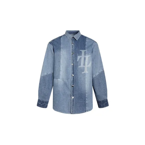 LIUREGALI Denim Jackets Unisex Sky Blue