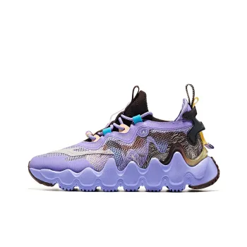 Erke Casual Shoes Women's Low Top Childhood Purple/Brown