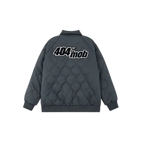 404MOB GANG Puffer Jackets Unisex Dark Gray