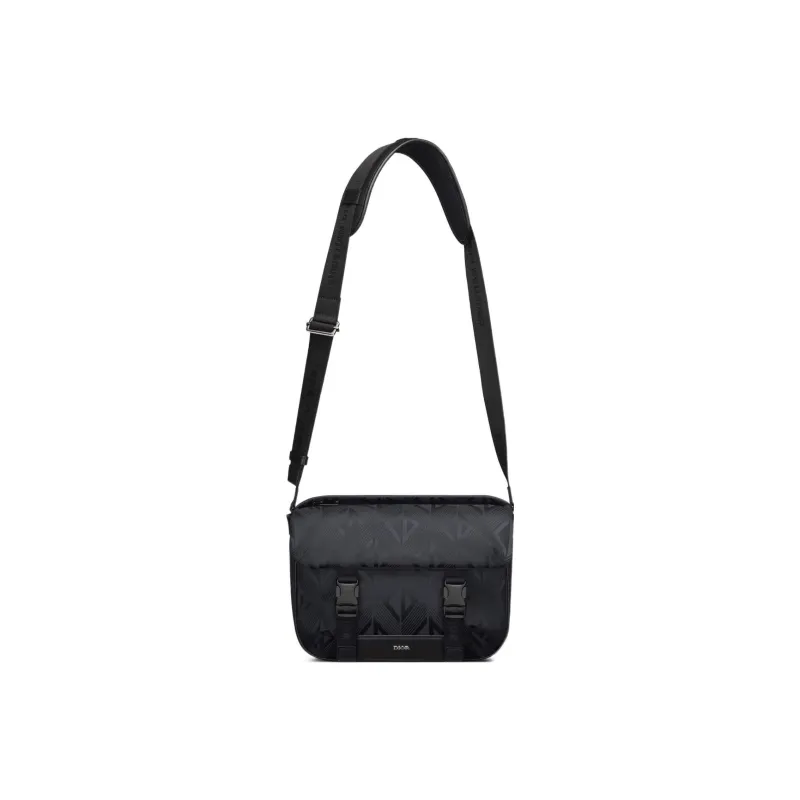 DIOR Nylon Cow Leather Patchwork Messenger Bag Shoulder Bag Crossbody Bag Regular Men's Black-4