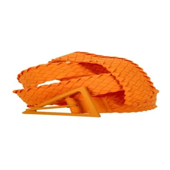 Bottega Veneta Rubber Leather Belts Men's Orange 