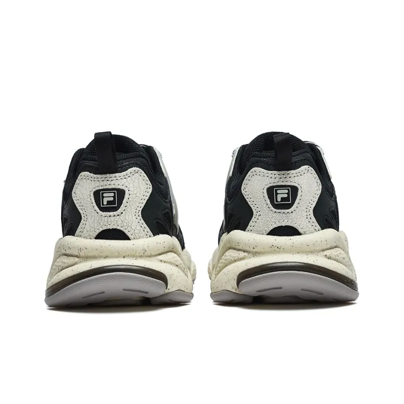 FILA FUSION RJV Non slip Lightweight Low Top Casual Shoes Women's Black Gray-3