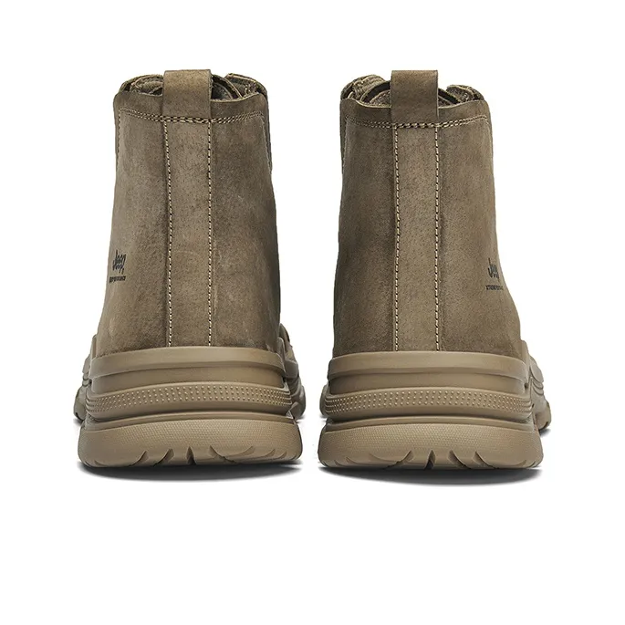Jeep Cushioned Anti Slip Wear Resistant Water Resistant And Warm High Top Outdoor Boots Outdoor Shoes Unisex Khaki-3
