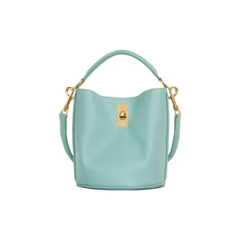 CELINE TEEN BUCKET Smooth Cow Leather Bucket Bag Handbag Shoulder Bag Crossbody Bag Women's Cool Mint Green