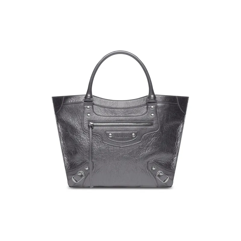 Balenciaga Neo Classic Lambskin Tote Bag Shopping Bag Shoulder Bag Crossbody Bag Handbag Large Size Women's Dark Gray-0